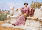 John William Godward Tranquillity oil on canvas